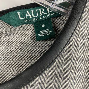 NWT Ralph Lauren Classic Sleeveless Sheath Dress Grey Herringbone SMALL
